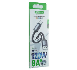 Кабель Type-C Gerlax L36T 8A/120W/MI ткан чор