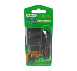 МЗП iPhone (PD) Gerlax A20L 1USB/PD25W чор