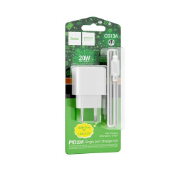 МЗП iPhone (PD) Hoco CS13A 3A/PD20W біл