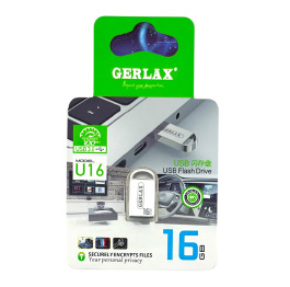 USB  16GB 3.0 Gerlax U16 metal Series сталева (коротка)