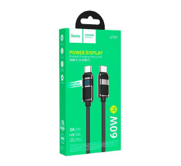 Кабель Type-C (PD) Hoco U137 3A/60W/Led дис чор