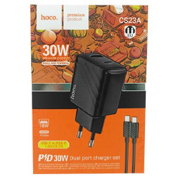 МЗП Type-C (PD+USB) Hoco CS23A чор