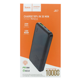 Павербанк  10000 Hoco J87 3A/1USB/QC3.0/18W/PD20W (input microUSB 18W/Type-C 18W) чор