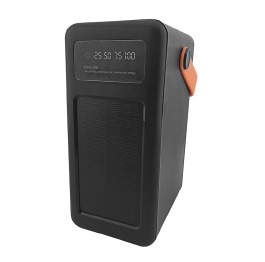 Павербанк 120000 Big Box 3A/4USB/сонячна панель/кабелі/Led display/ліхтар