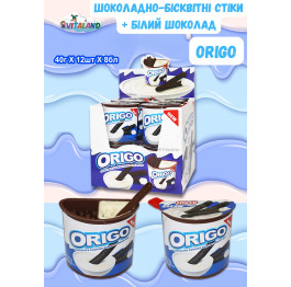 ORIGO шоколадно-бісквітні стіки + білий шоколад 40г (12шт*8)