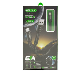 Кабель Micro Gerlax GD-51V 6А/QC3.0 ткан чор
