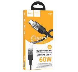 Кабель Type-C (PD) Hoco U129 60W/QC3.0 чор