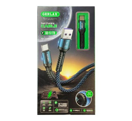 Кабель Type-C Gerlax  GD-51TB 6А ткан син