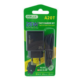 МЗП Type-C (PD+USB) Gerlax A20T 1USB/PD25W чор