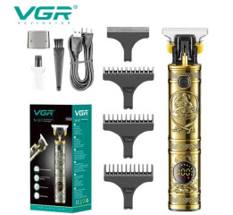 Тример VGR V-097 GOLD, 3 насадки, LED display