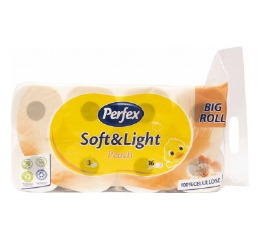 Туалетний папір Perfex Soft & Light 16шт Peach (3)