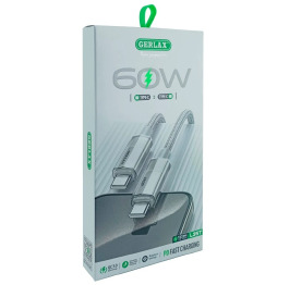 Кабель Type-C (PD) Gerlax L35T 60W/QC3.0 ткан сір