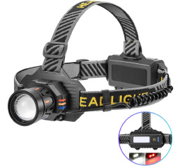 Ліхтар налобний BL-T701B-TG, 2x18650, ЗП Type-C, zoom