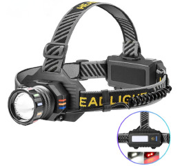 Ліхтар налобний BL-T701C-TG, 2x18650, ЗП Type-C, zoom