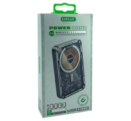 Павербанк  10000 Gerlax P105P 3A/MagSafe 15W/PD20W чор