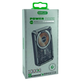 Павербанк  10000 Gerlax P105P 3A/MagSafe 15W/PD20W чор