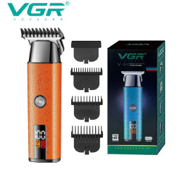 Тример VGR V-943 ORANGE, 3 насадки, LED Display