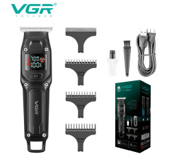 Тример VGR V-964 BLACK, 7000 RPM, 4 насадки, LED display