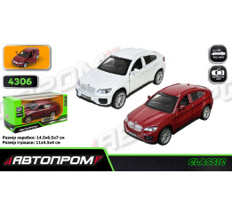 Машина АВТОПРОМ 4306 BMW X6, 14,5*6,5*7см