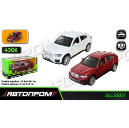 Машина АВТОПРОМ 4306 BMW X6, 14,5*6,5*7см