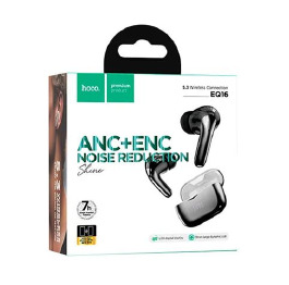 Bluetooth Air Pods Hoco EQ16 LED чор