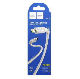 Кабель iPhone (PD) Hoco X62 3A/20W біл