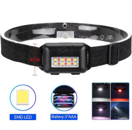 Ліхтар налобний PLD-818-1-8SMD (White+Red), 3xAAA