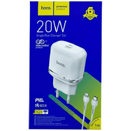 МЗП iPhone (PD) Hoco N24 3A/QC3.0/PD20W біл