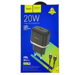 МЗП iPhone (PD) Hoco N24 3A/QC3.0/PD20W чор