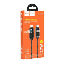 Кабель iPhone (PD) Hoco U137 3A/27W/Led дис чор