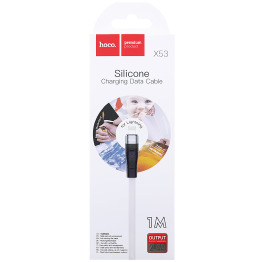 Кабель iPhone Hoco X53 2.4A силік біл