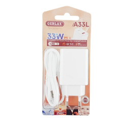 МЗП iPhone Gerlax A33L 3A/1USB/33W/QC3.0 біл