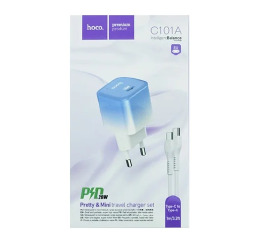 МЗП Type-C (PD) Hoco C101A 3A/QC3.0/PD20W біл-бла