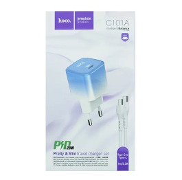 МЗП Type-C (PD) Hoco C101A 3A/QC3.0/PD20W біл-бла