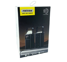 Павербанк  20000 INT-P03 1USB/PD/LED дис ліх каб чор