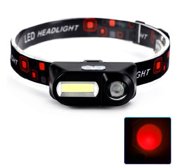 Ліхтар 1804-LED(red)+COB(white), 1x18650,Type-C