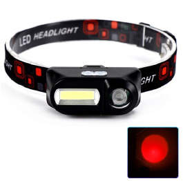 Ліхтар 1804-LED(red)+COB(white), 1x18650,Type-C