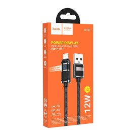 Кабель iPhone Hoco U137 2.4A/12W/Led дис чор
