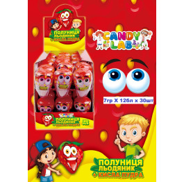 Льодяник 'Полуниця+Кисла пудра' 7г (30шт*12) ШТ
