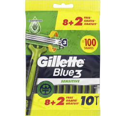 GILLETTE BLUE 3 SENSETIVE 10шт (20)