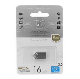 USB  16GB 3.0 T&G 106 metal series сталева (коротка)