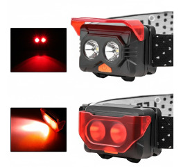 Ліхтар налобний 2029-2XPE(RED), 1 РЕЖИМ, 3хААА