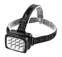 Ліхтар налобний Luxury 1837-12LED,акум, 220V