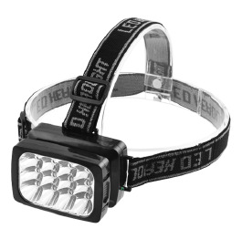 Ліхтар налобний Luxury 1837-12LED,акум, 220V